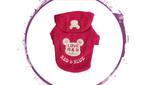 Load image into Gallery viewer, Hoodie Warm - Teddy (I LOVE R&B , Red & Blue written) Hoodie- Velcro Do up