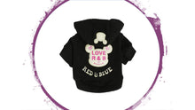 Load image into Gallery viewer, Hoodie Warm - Teddy (I LOVE R&B , Red & Blue written) Hoodie- Velcro Do up