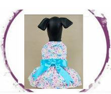 Load image into Gallery viewer, Dress - Floral Dress with Blue Sash
