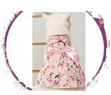 Load image into Gallery viewer, Dress - Pink Floral Spaghetti Strap with Pink Bow
