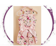 Load image into Gallery viewer, Dress - Pink Floral Spaghetti Strap with Pink Bow
