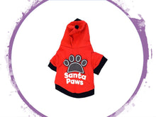 Load image into Gallery viewer, Hoodie - Christmas Theme, Santa Paws Hoodie
