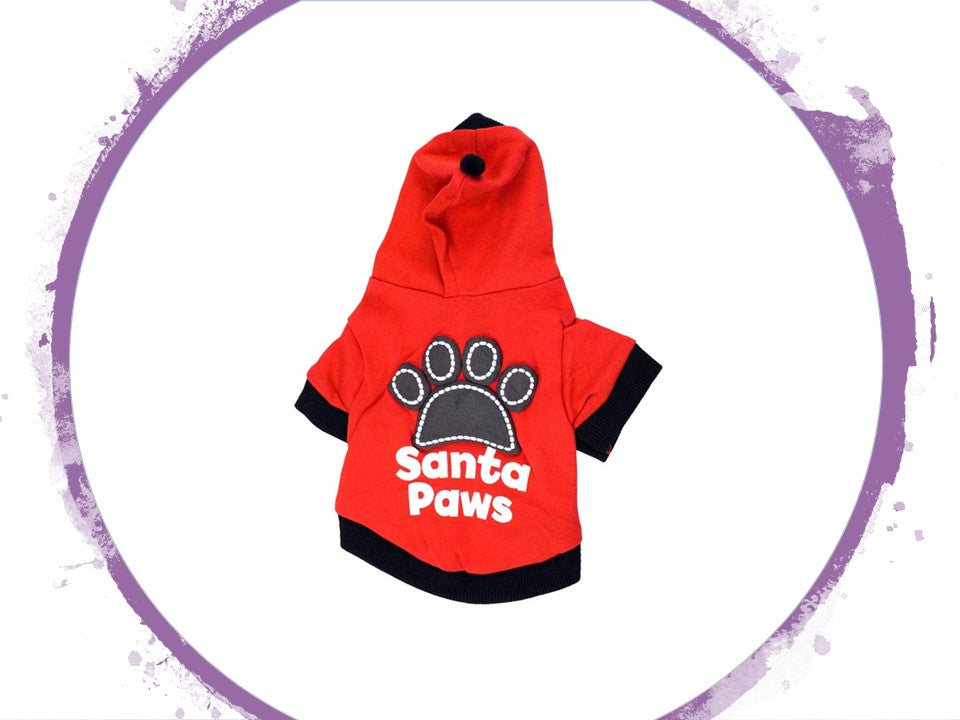 Hoodie - Christmas Theme, Santa Paws Hoodie