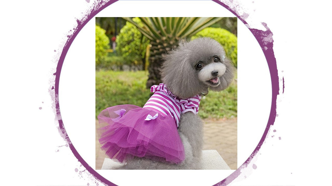 Dress - Princess Tutu Dress with Bow Pattern