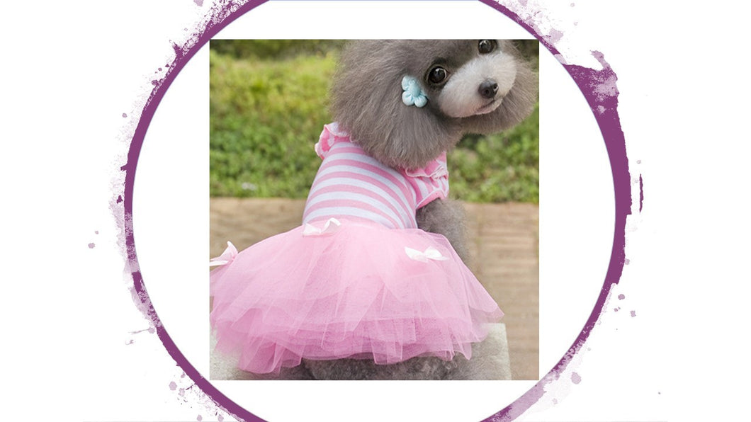 Dress - Princess Tutu Dress with Bow Pattern